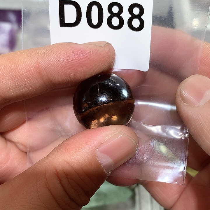 烟晶天然水晶球D088未镶嵌平****艺