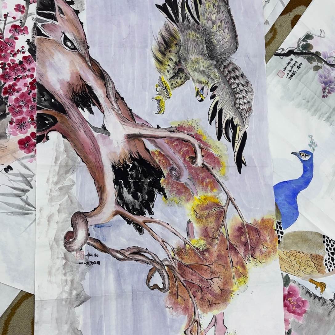 国画芳华四尺花鸟