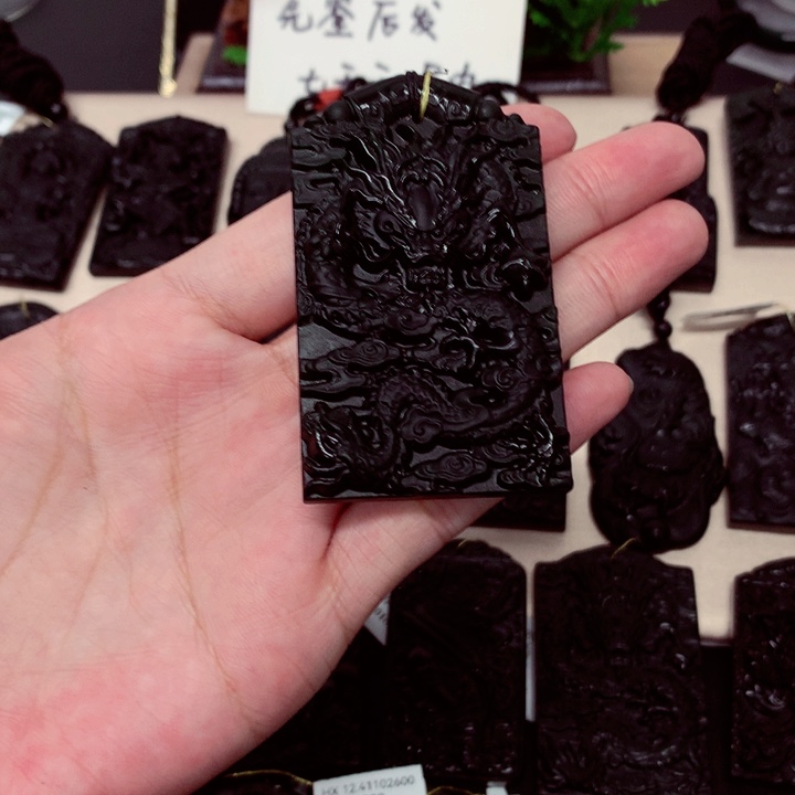 峰**转天然a货钢琴黑挂件