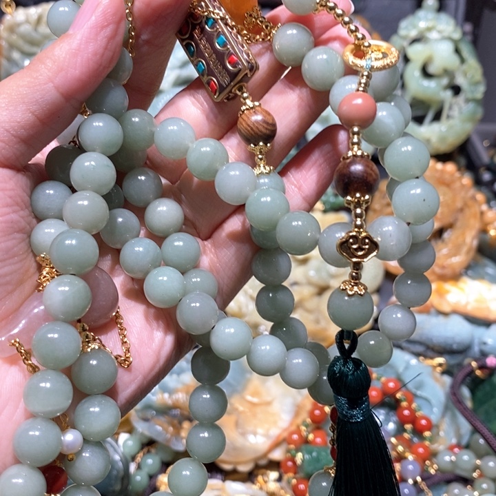 岫玉毛衣链未镶嵌