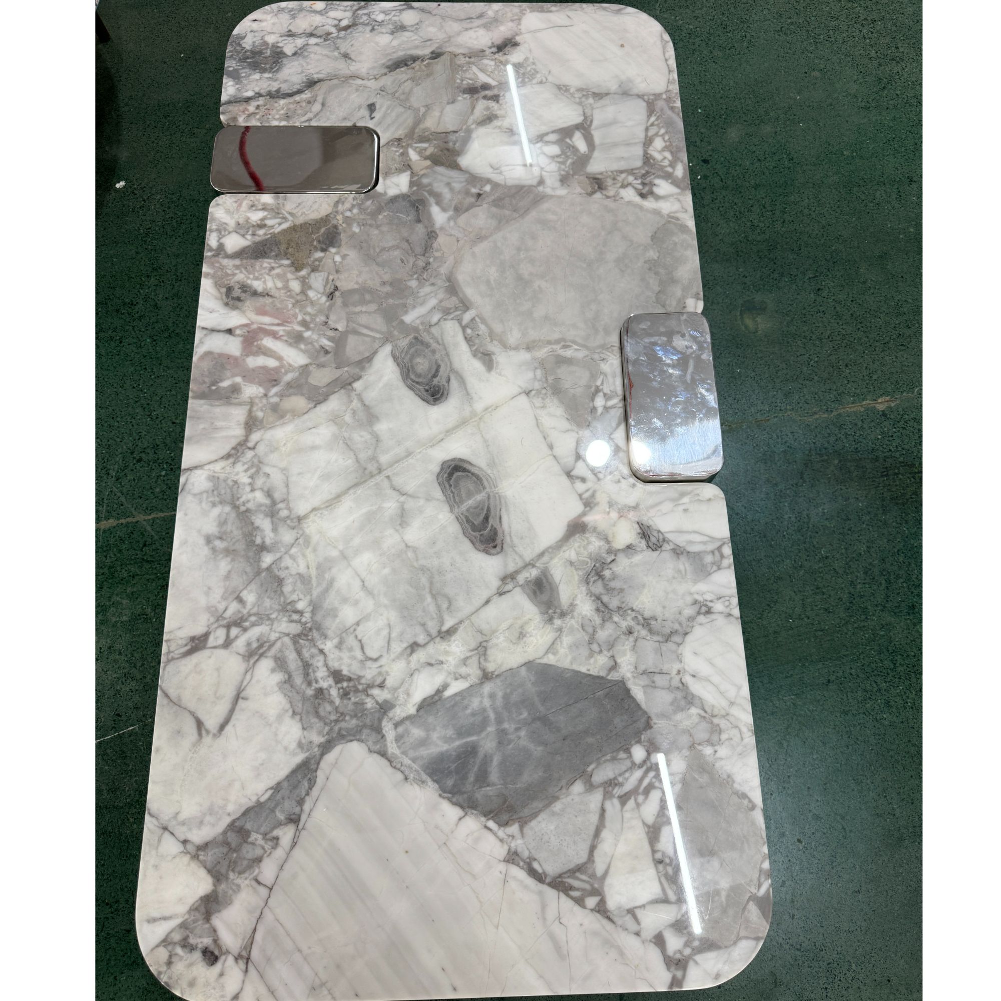 奥利奥灰大理石茶几轻奢茶几长方形茶几悬浮茶几尺寸长140*70*20