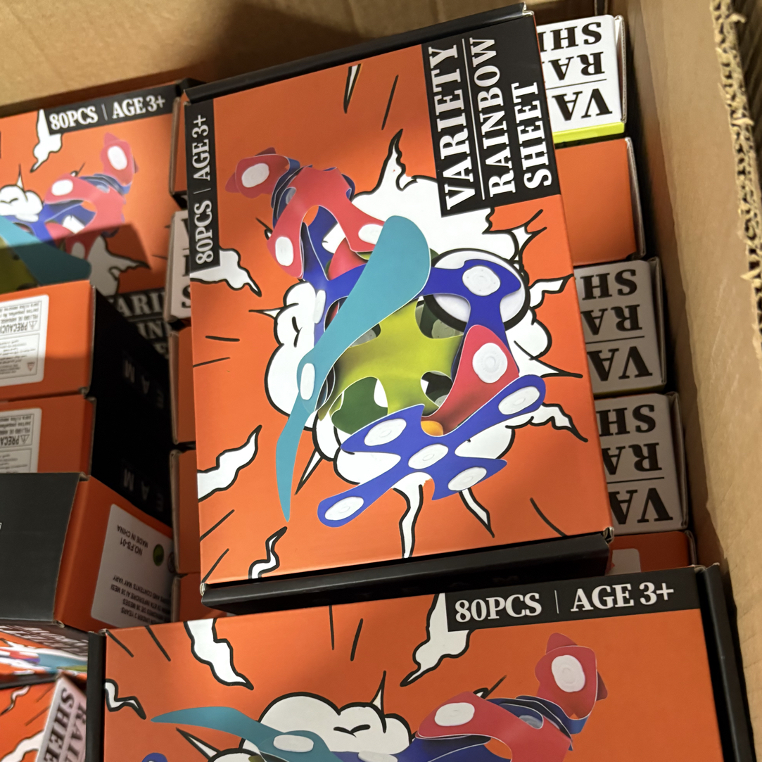 彩虹拼装积木科学玩具礼物