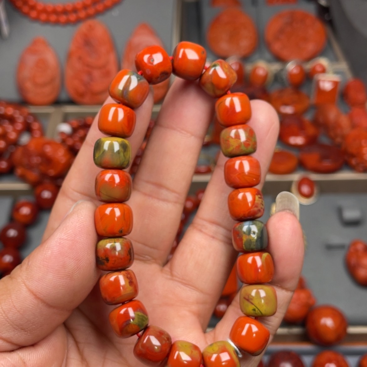 【闪购商品】南红玛瑙珠宝奇石未镶嵌单圈10