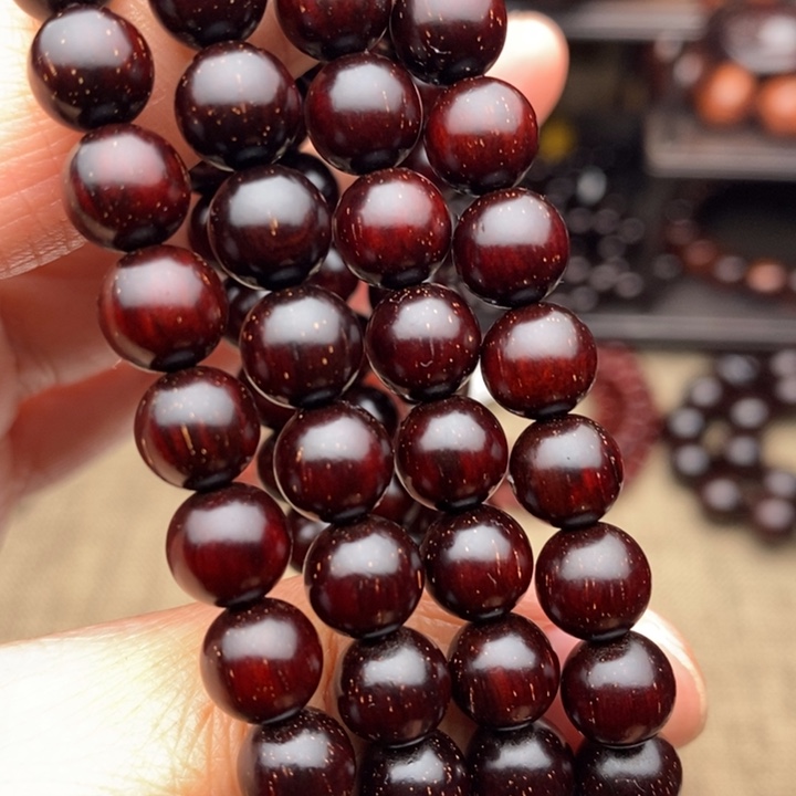 檀香紫檀（小叶紫檀）手串/手链0.8泥料多金星特价款