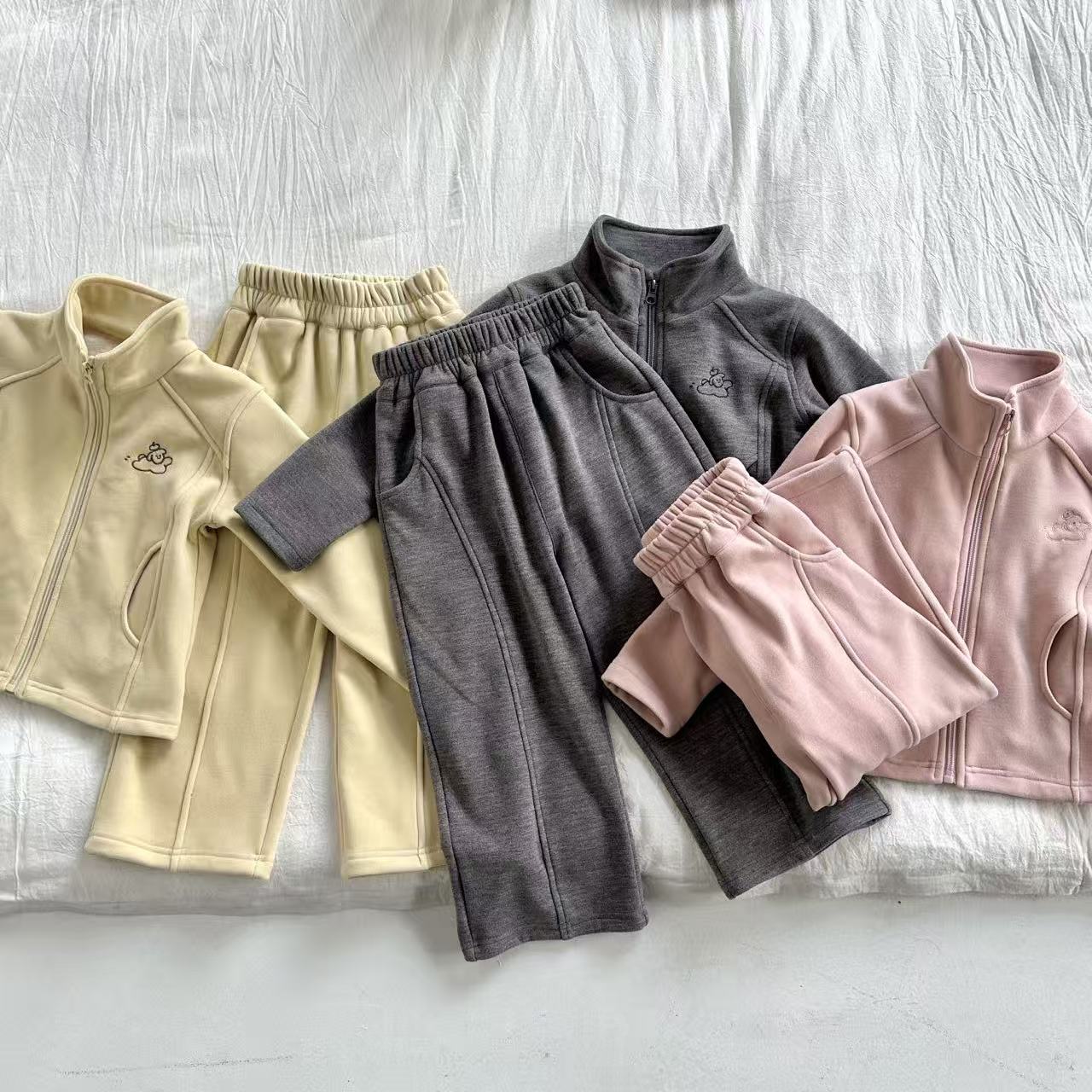 丸子十【牛奶酥酥绒】lulu风版型高品质冬暖绒套装（冬款）WZJ-25655