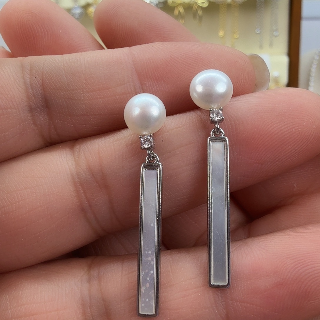 淡水珍珠未镶嵌耳饰121