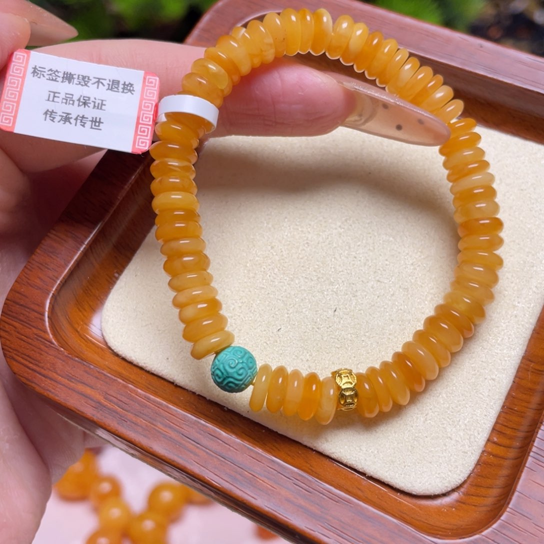 蜜蜡手链未镶嵌手串