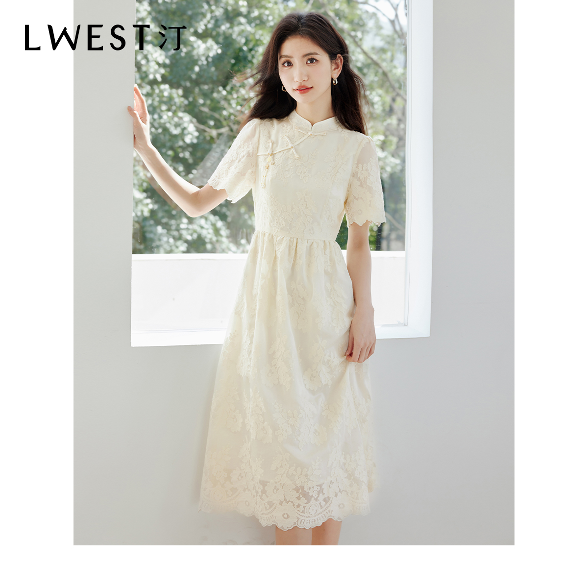 【小北姐专享】朗文斯汀国风新中式盘扣连衣裙DTML4204C12258