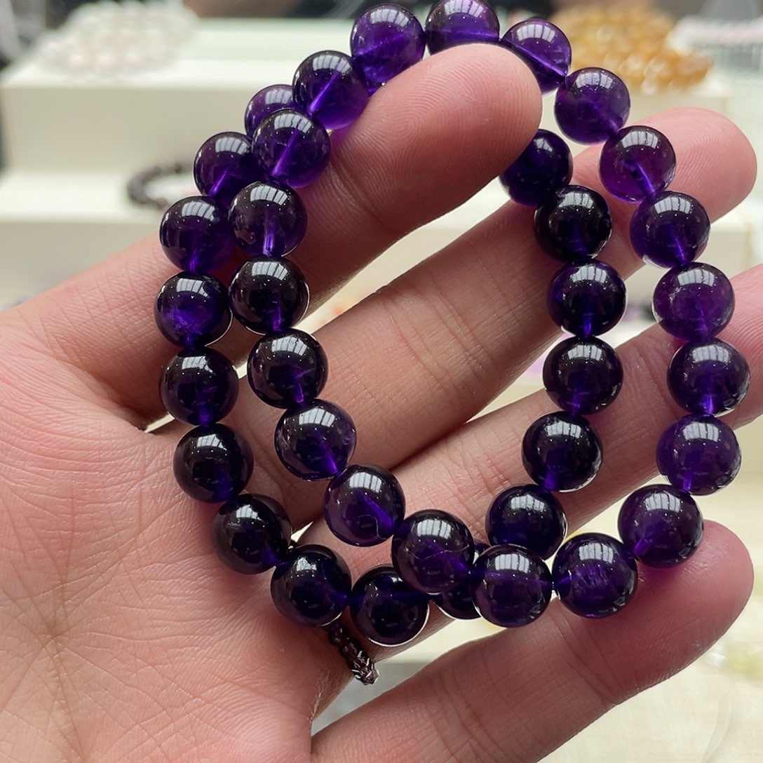 水晶手链未镶嵌10mm紫水晶手串