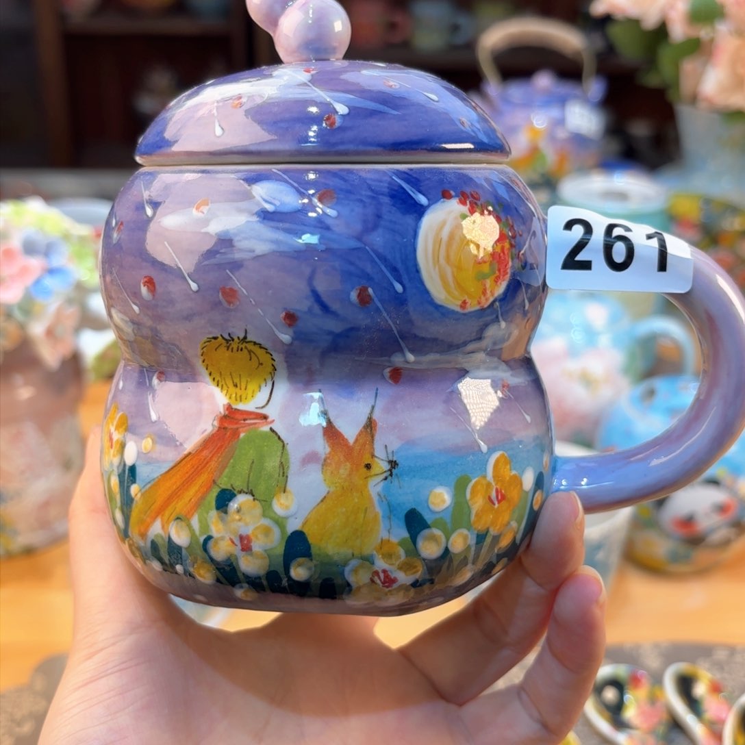 景德镇手绘高温釉下彩陶瓷茶具