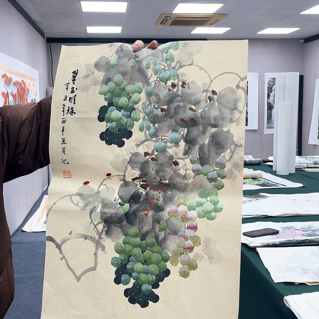 国画国画作品纯手工绘制