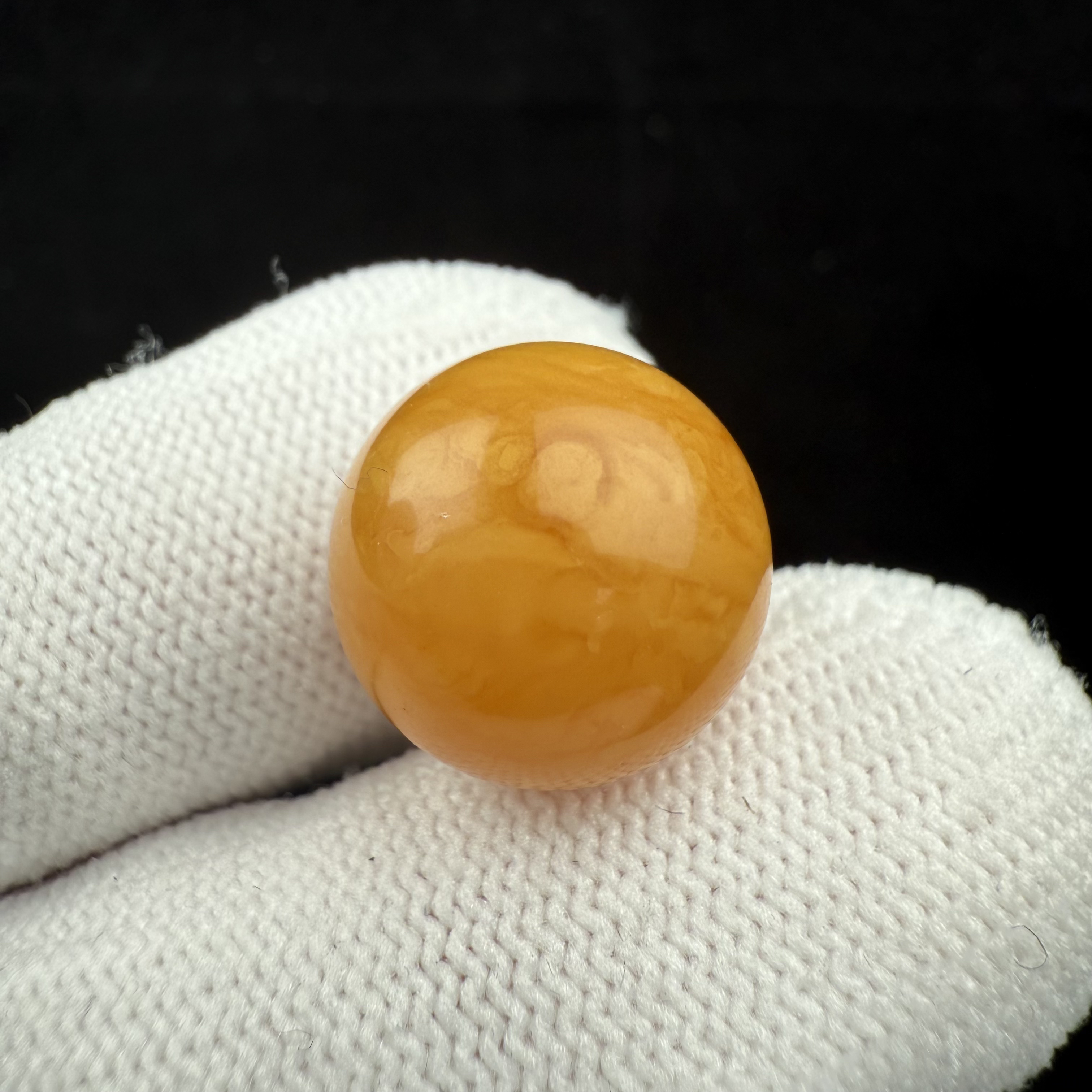 A2897天然蜜蜡制品 老蜡圆球14.3mm一物一图假一罚十