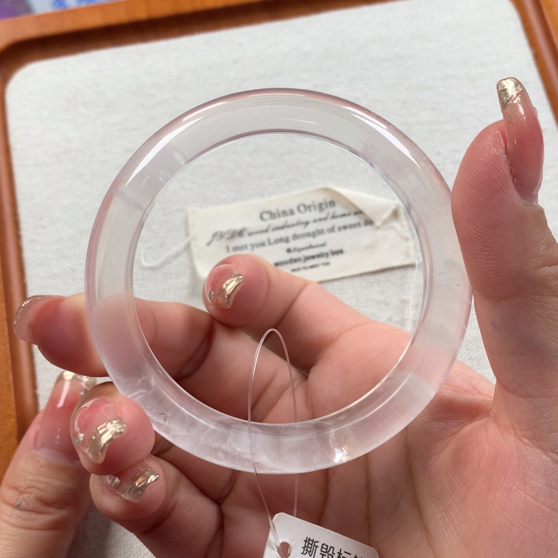 水晶手镯未镶嵌白幽灵 圈口54 捡漏价