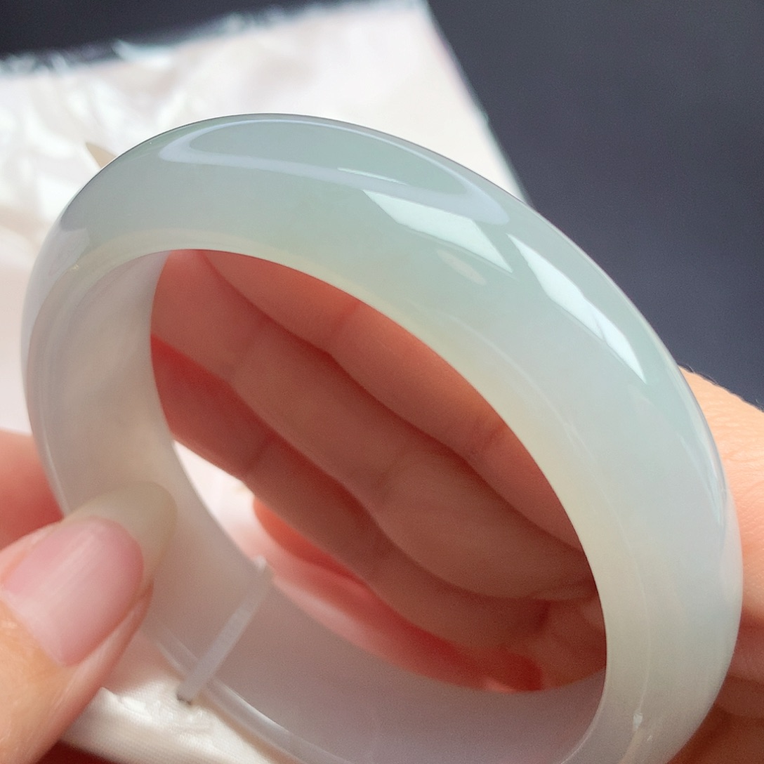 翡翠未镶嵌手镯58圈口