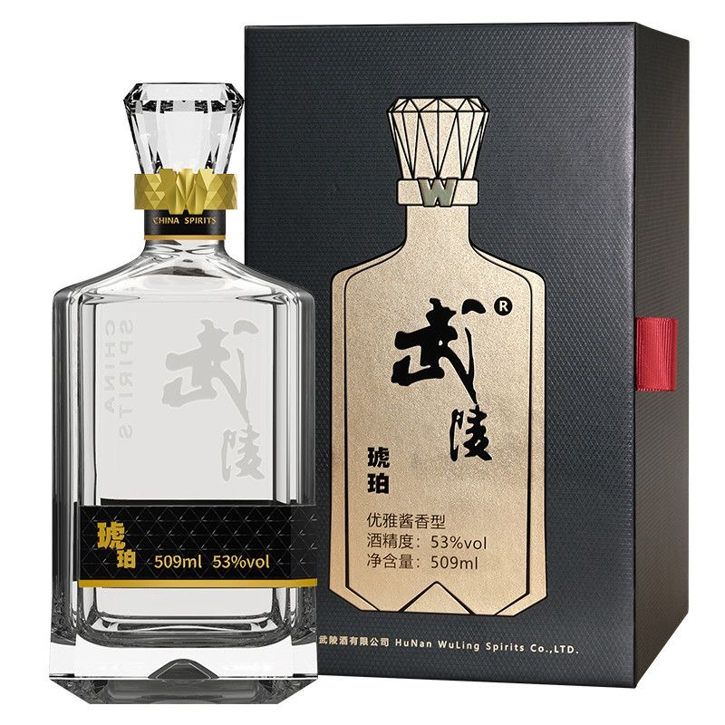 武陵琥珀酒 优雅酱香型白酒53度509ml