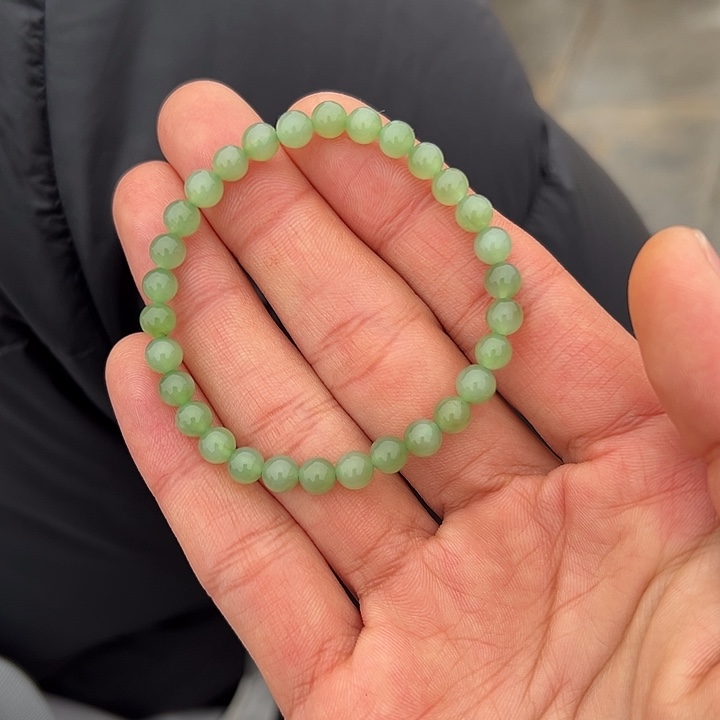 小***呀和田玉未镶嵌戒指猫眼卡6手串