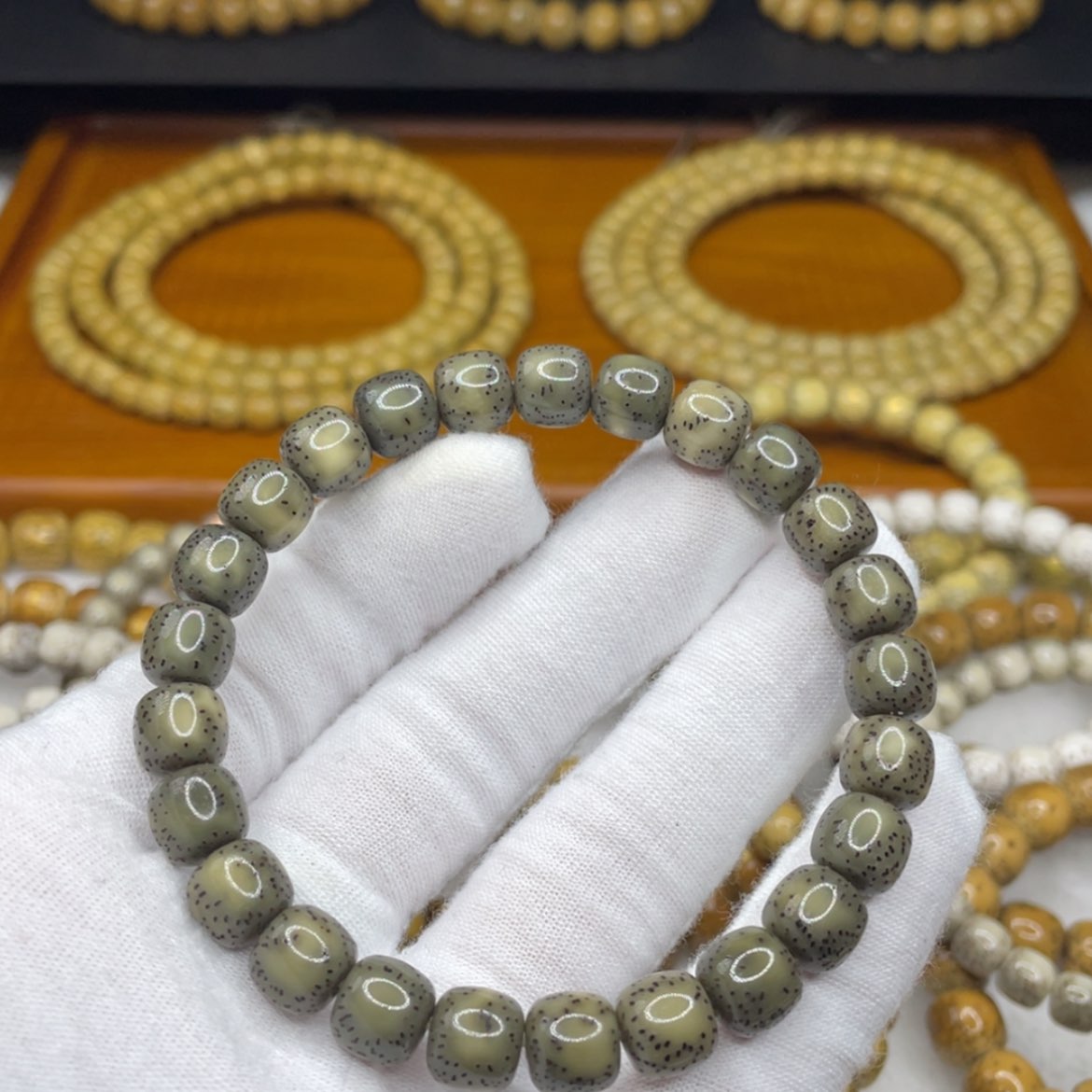 【闪购商品】星月菩提吊坠玫瑰金款9/8绿糯冰大留白月朗星稀