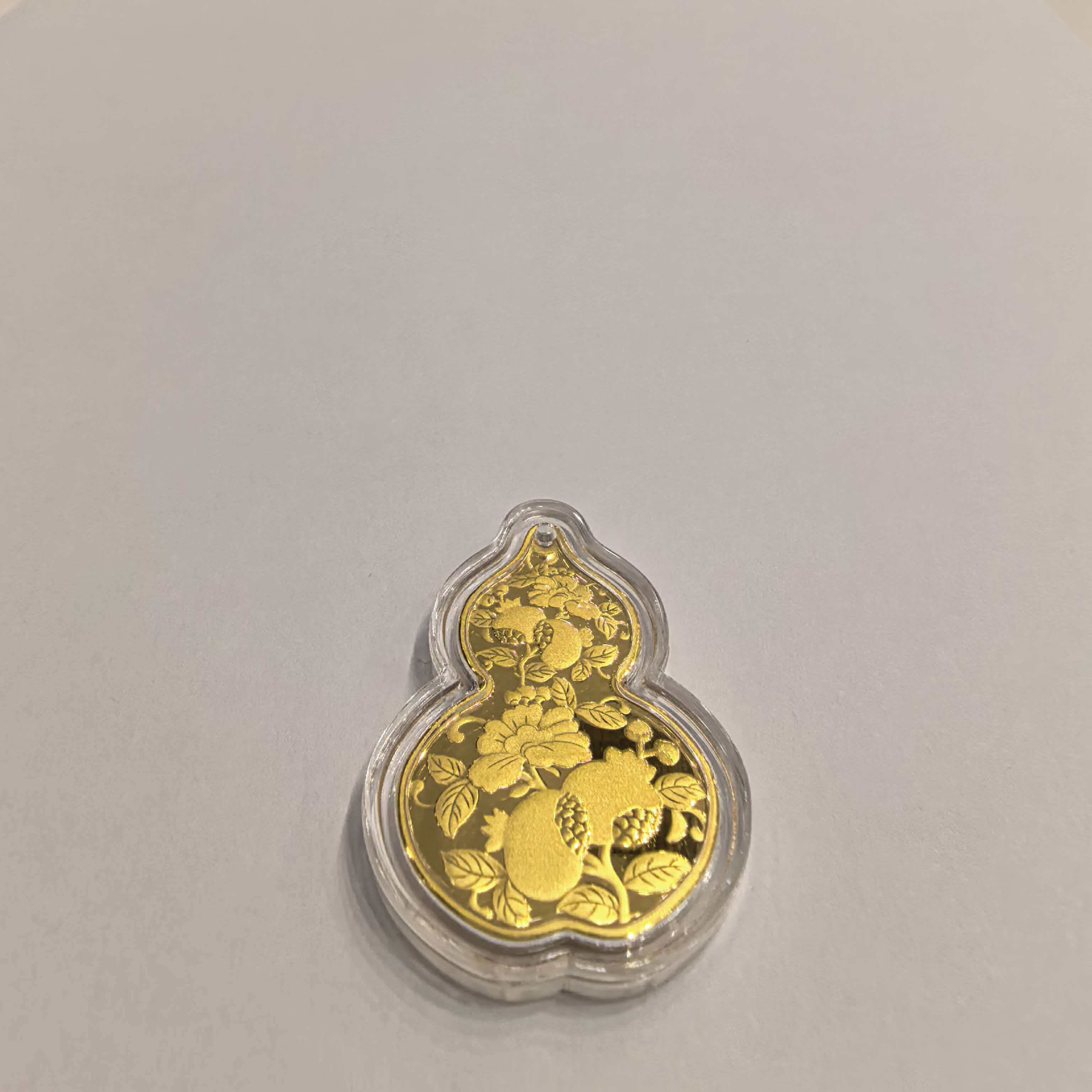 CAIBAI JEWELRY/菜百首饰YQWD菜百首饰 10克足金制品999‰福禄双全