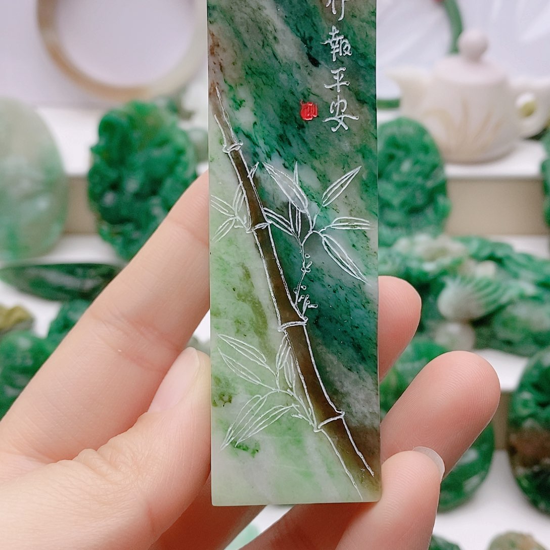 独山玉未镶嵌印章