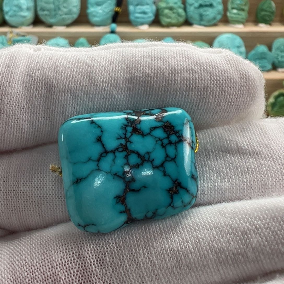 未镶嵌绿松石随形 21m m