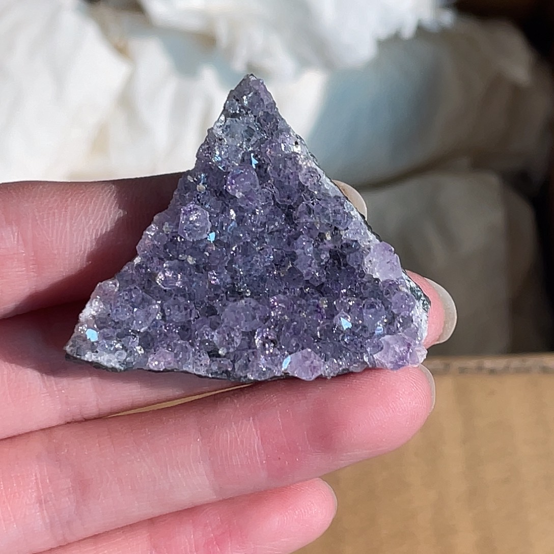 手串未镶嵌水晶紫晶片 12号