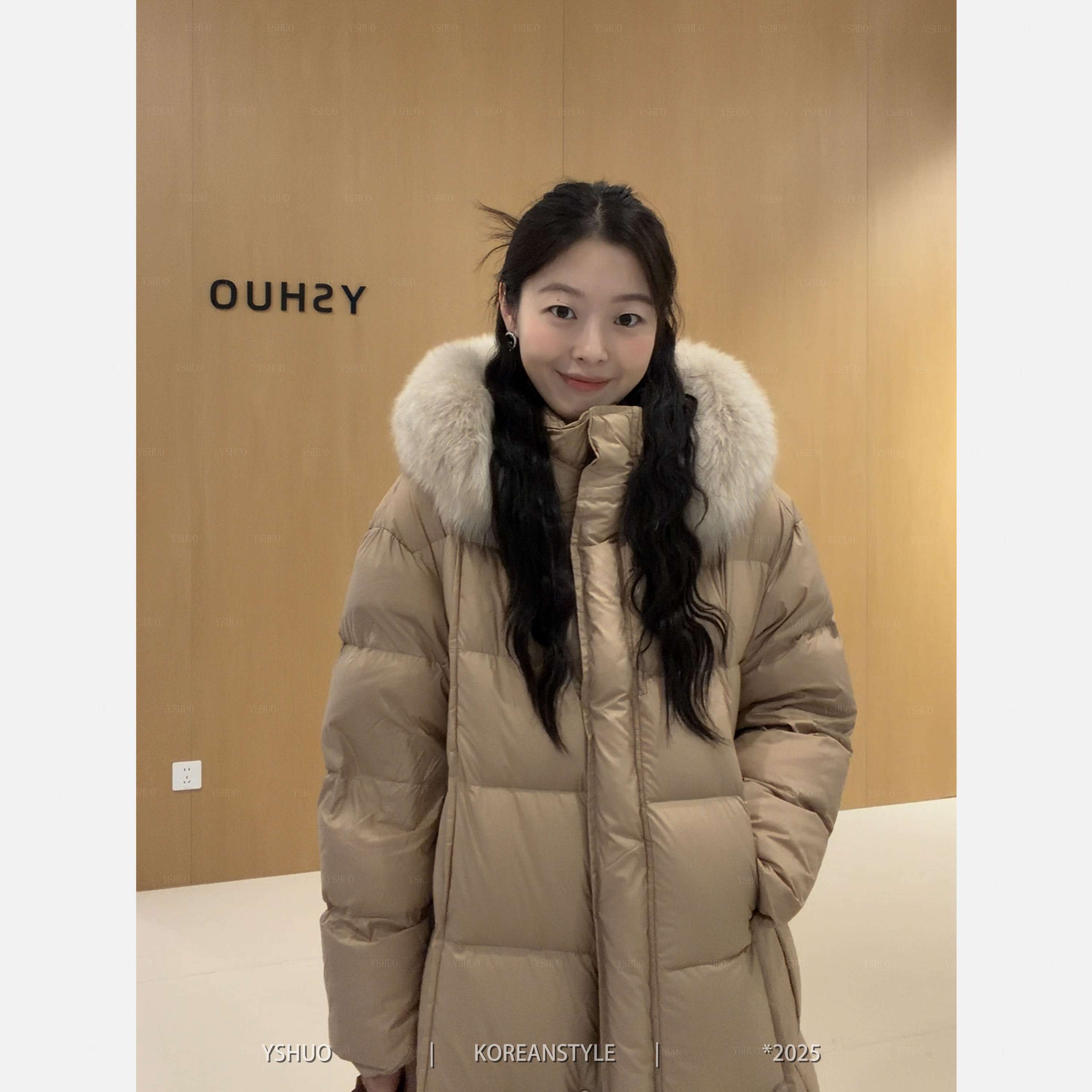 【保命暖炉】狐狸毛领可拆长款宽松厚实保暖蓬松羽绒服 66090