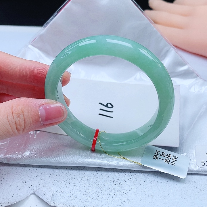 翡翠手镯未镶嵌缅甸天然a货手镯53