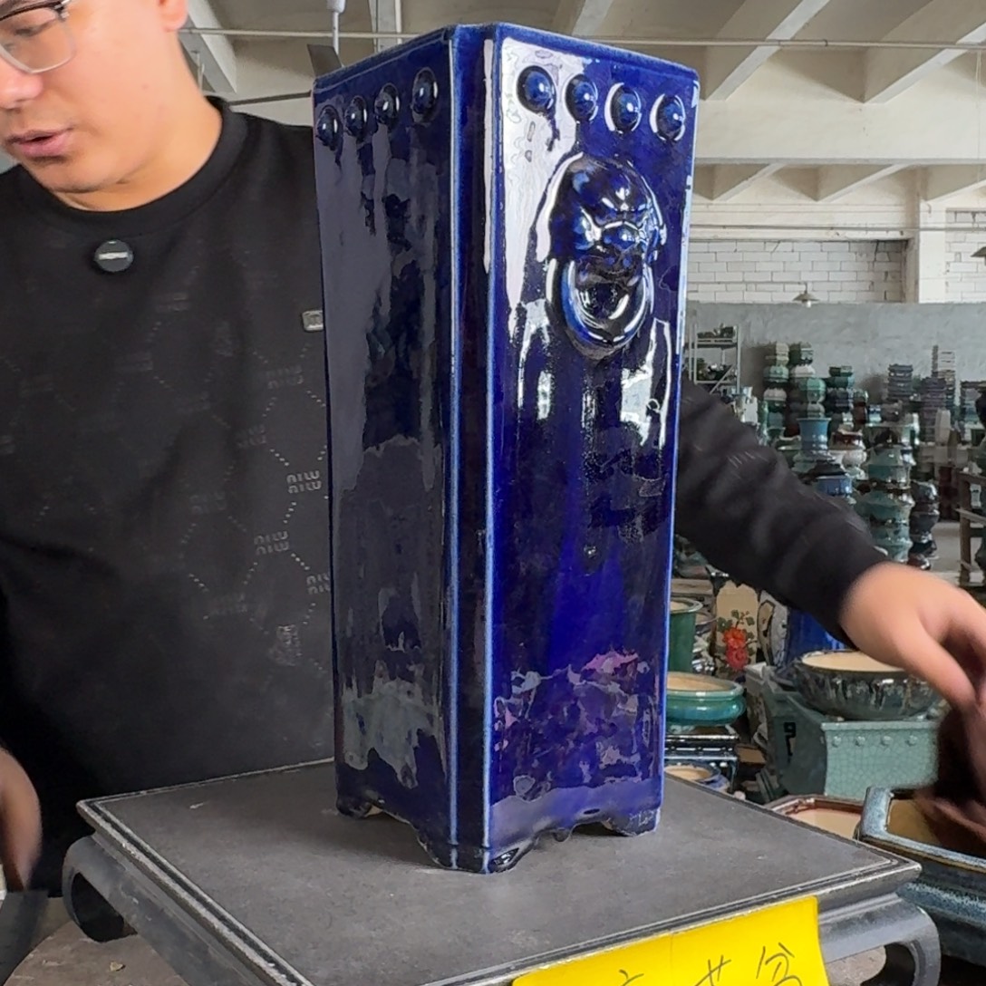 。一风堂石湾花盆 盆口收缩 内11*35