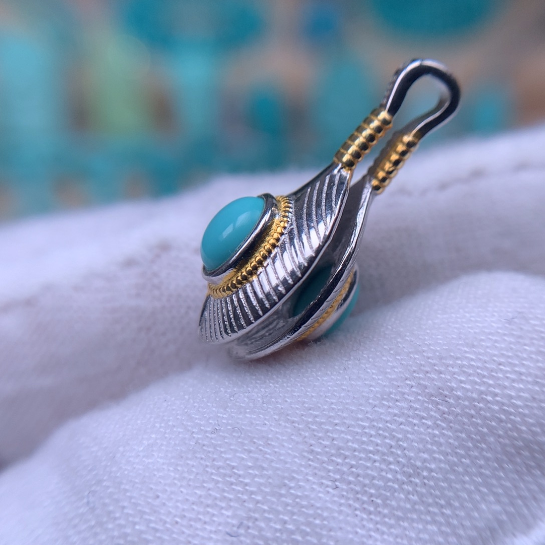 绿松石精品侧挂未镶嵌