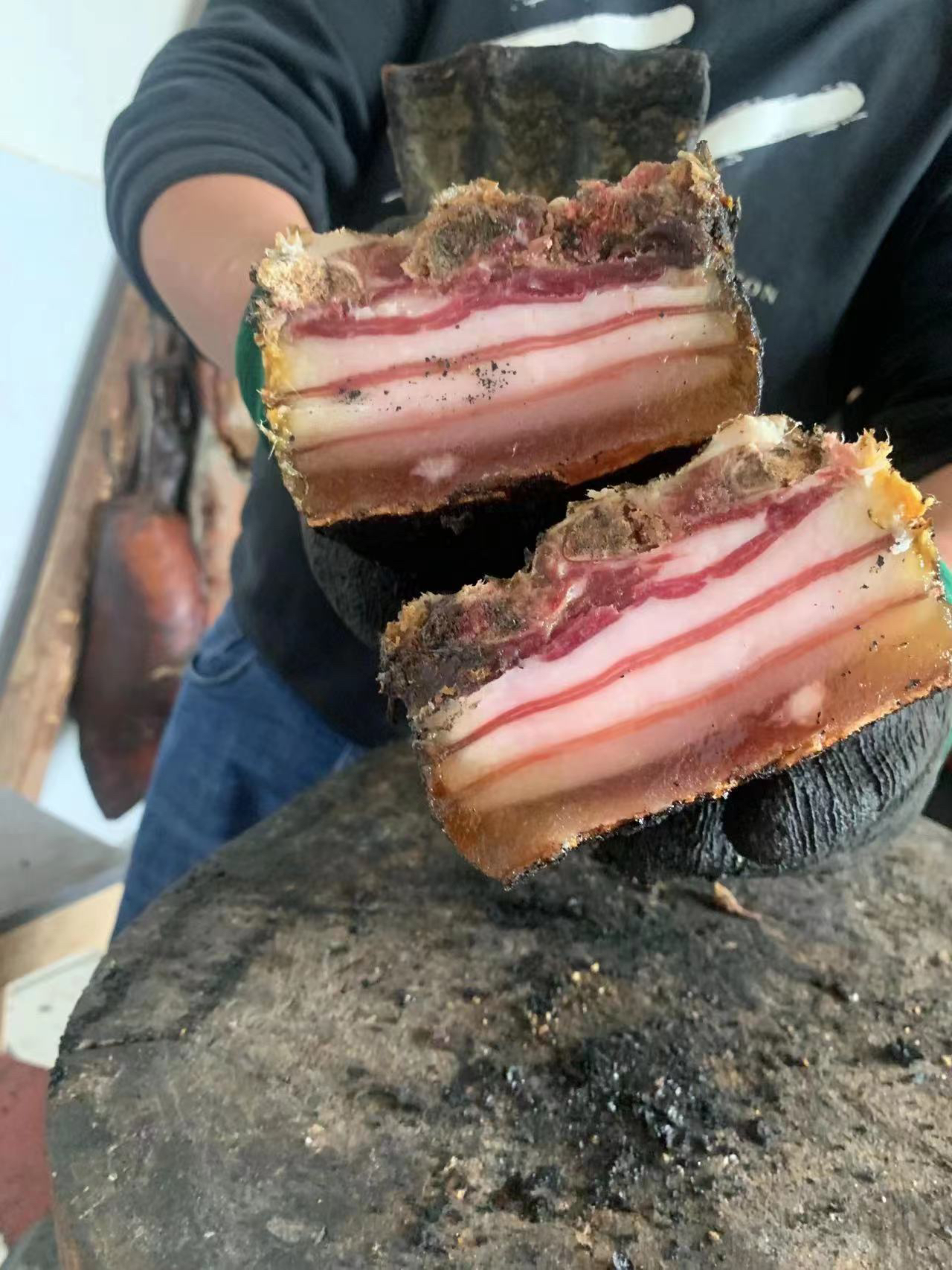 湖北恩施高山农村土猪腊肉