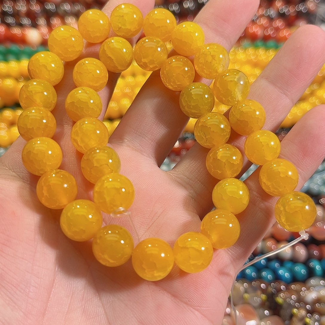 玛瑙/玉髓未镶嵌珠宝半成品龙鳞玛瑙一条12mm