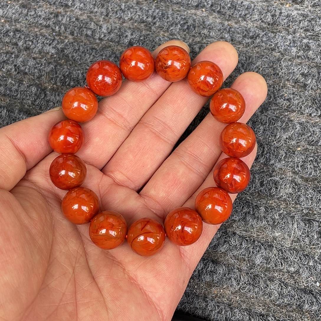 南红玛瑙南红单圈未镶嵌孔*叔