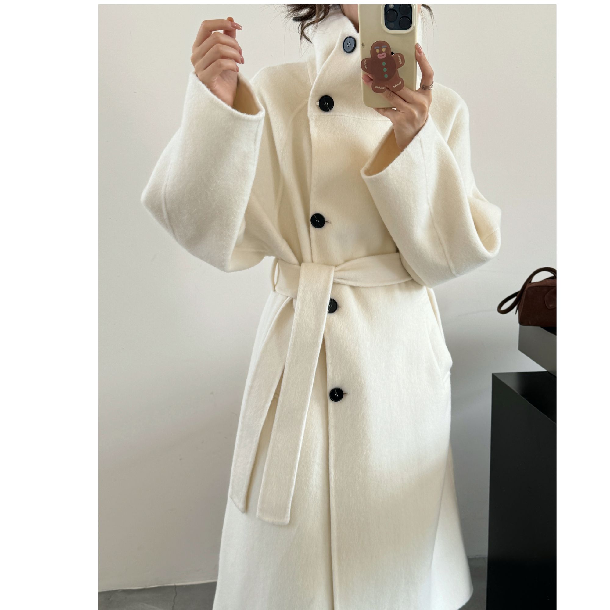 FIRITII【忍冬之序】大立领韩版过膝气质显瘦休闲大衣羊毛527冬季