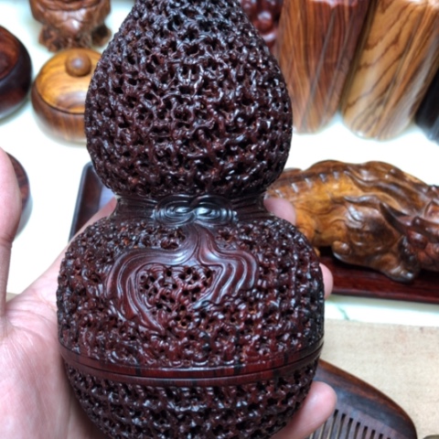 檀香紫檀（小叶紫檀）葫芦香炉