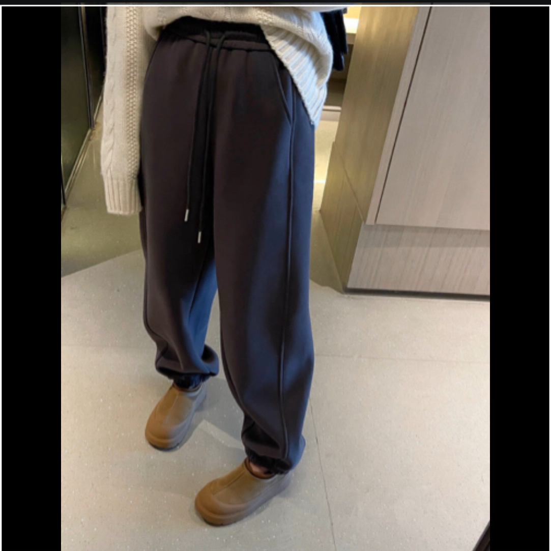 女裤秋冬款加绒卫裤2025新款韩版加厚束脚裤宽松运动保暖休闲裤子