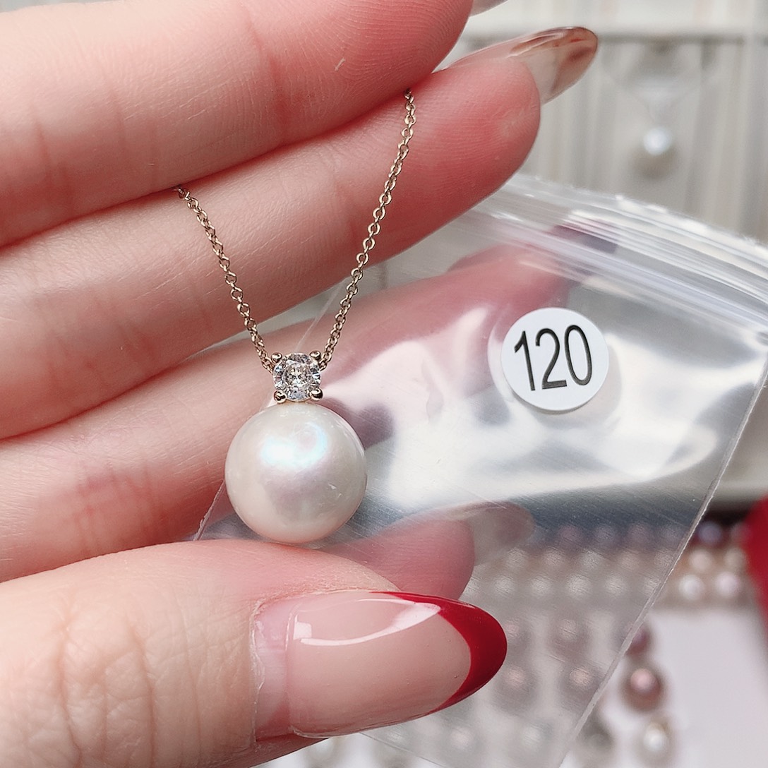合金淡水珍珠吊坠(赠链)