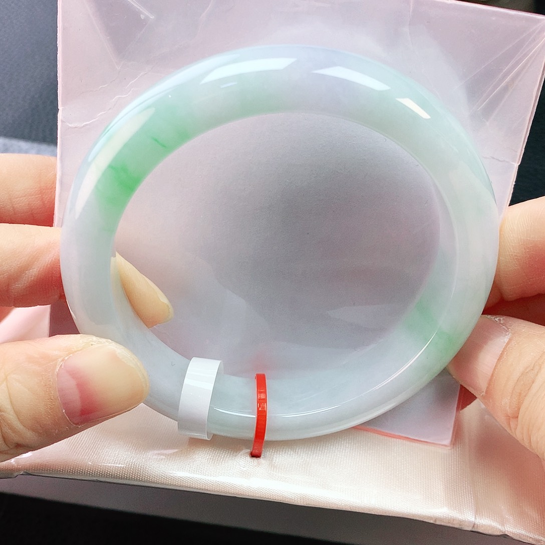 未镶嵌手镯翡翠56冰紫绿