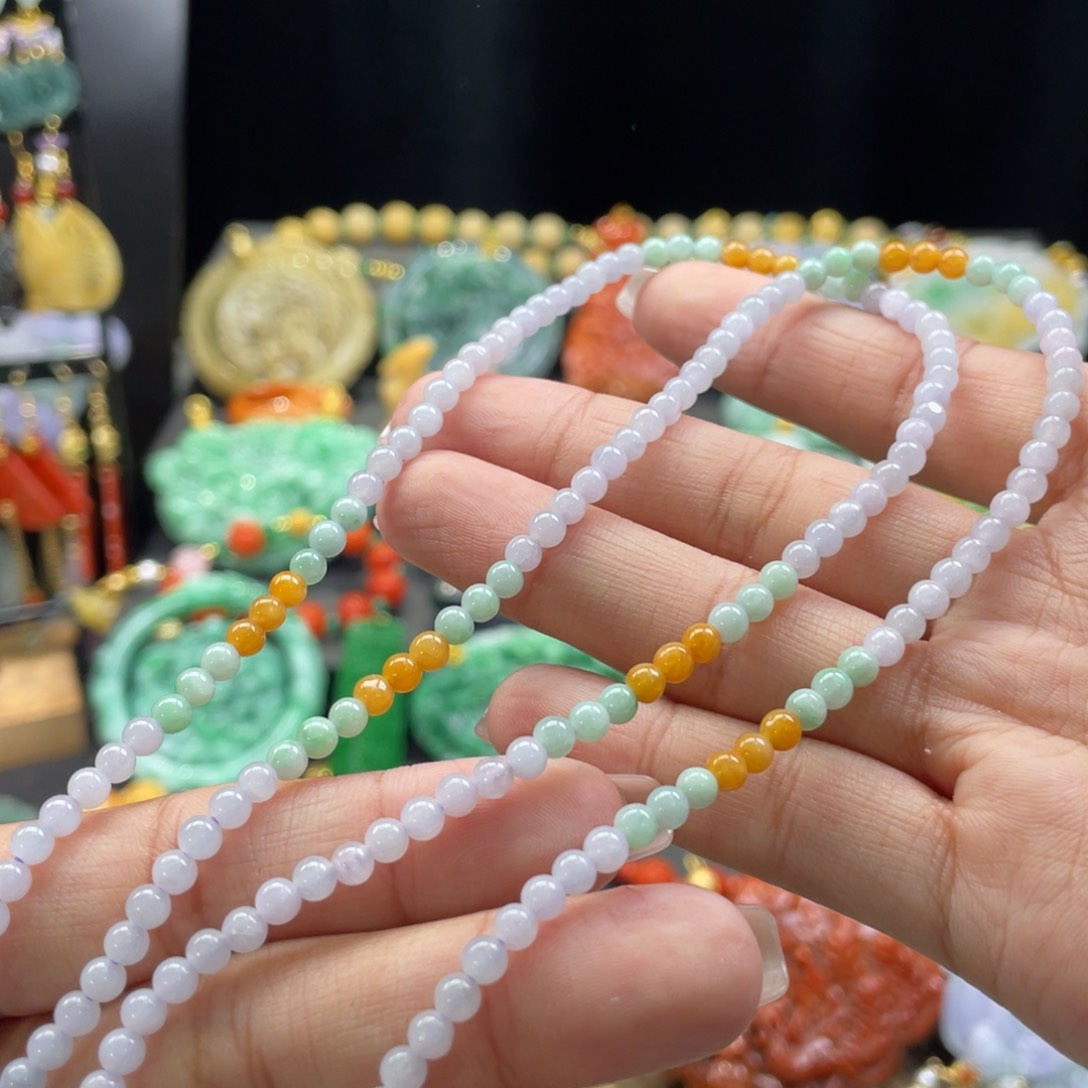 翡翠颈饰未镶嵌用****9代编织