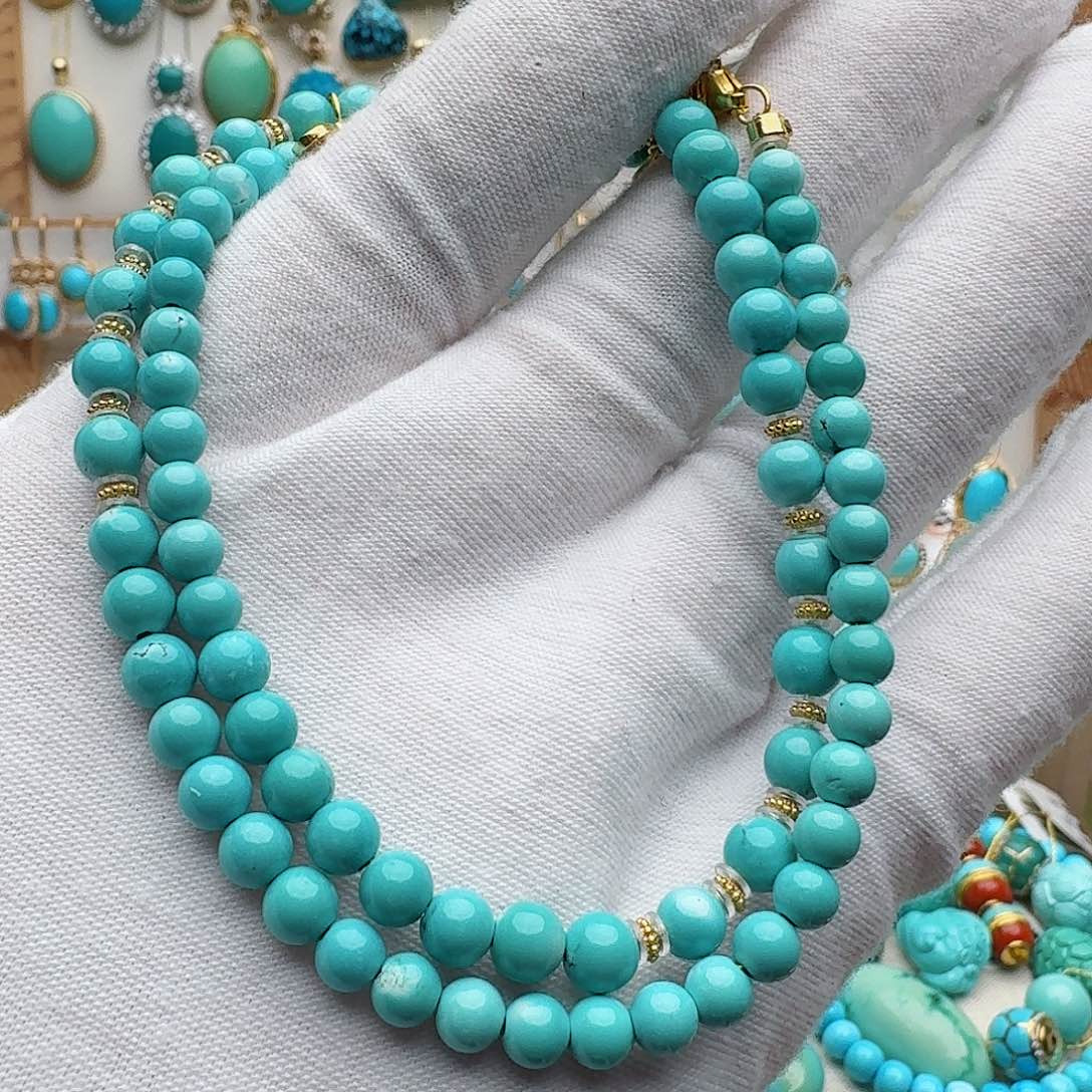 绿松石未镶嵌颈饰