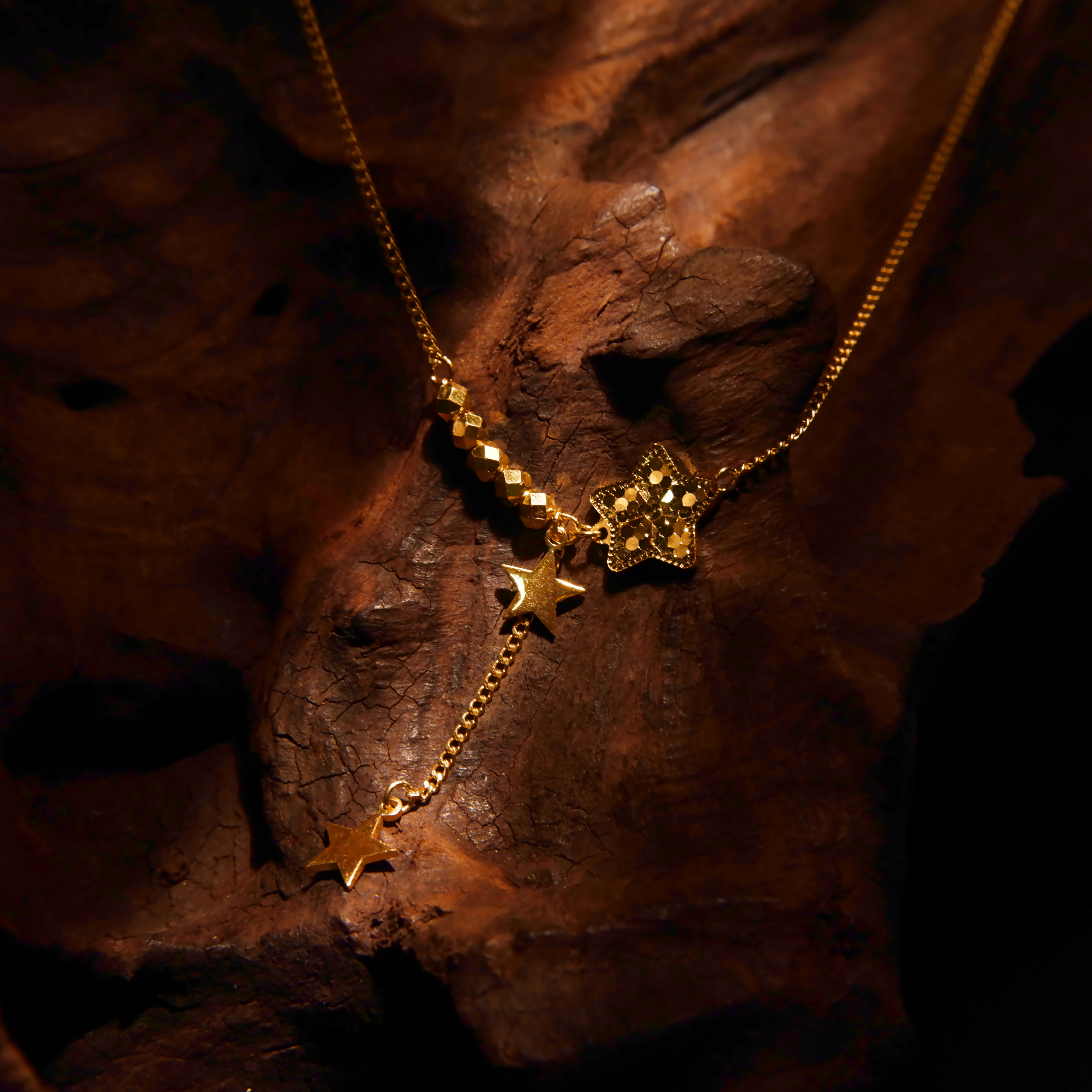 【新品上新】足金999龙鳞五角星套链5G黄金百搭时尚黄金项链