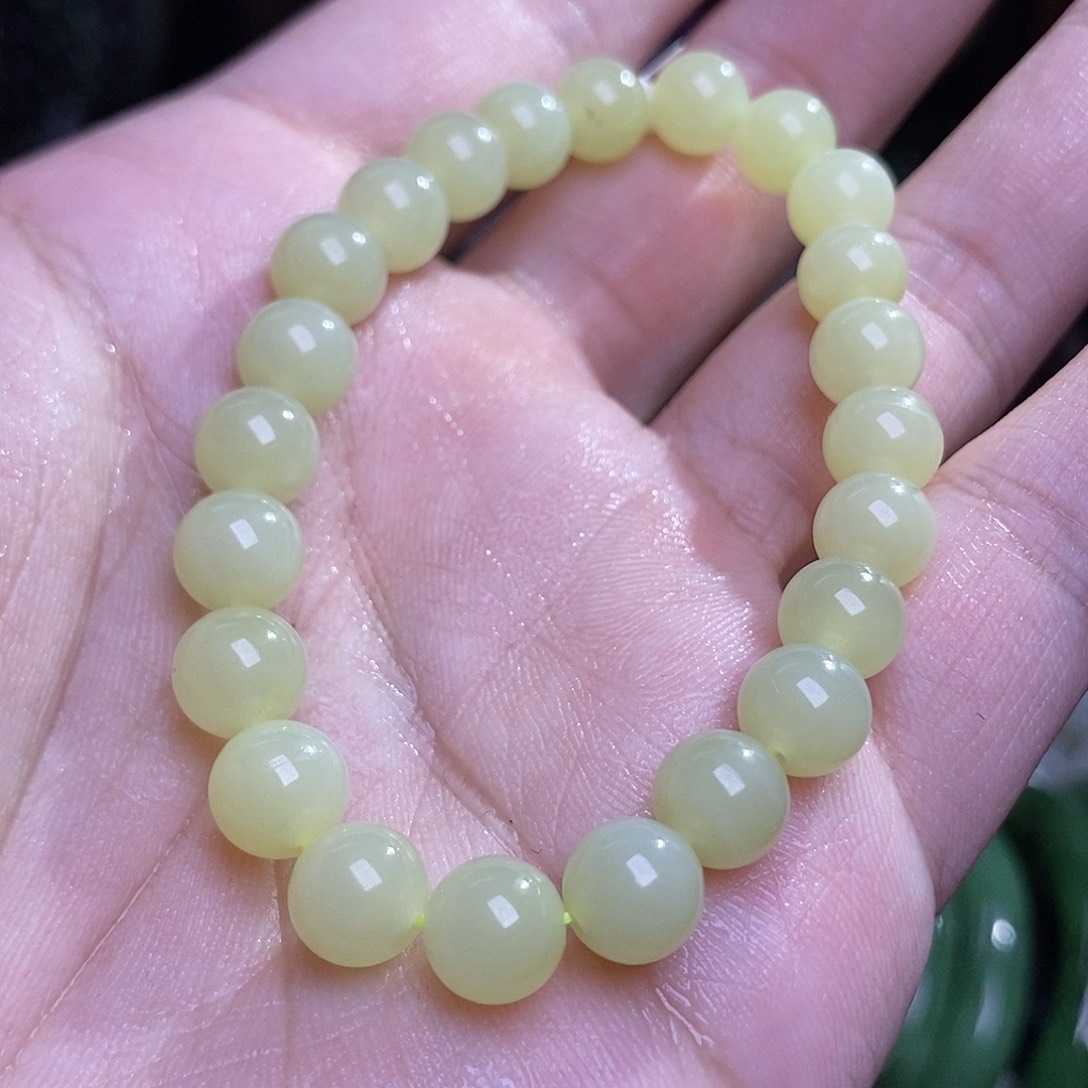 和田玉未镶嵌黄口手串