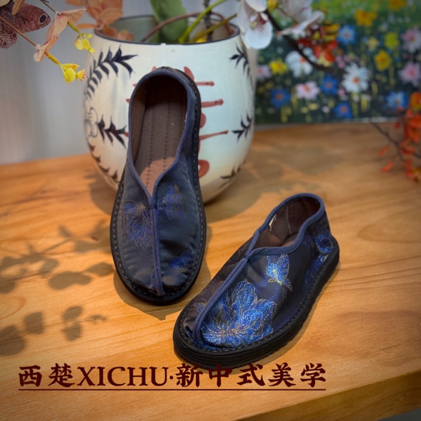 新品【相见欢−两片】中国风透气舒适养脚纯手工千层底布鞋