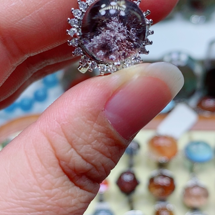 水晶戒指未镶嵌水晶