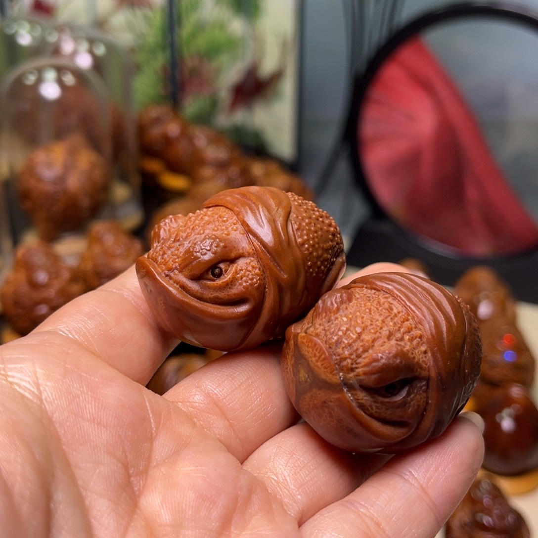 橄榄核手串/手链吞金兽一对