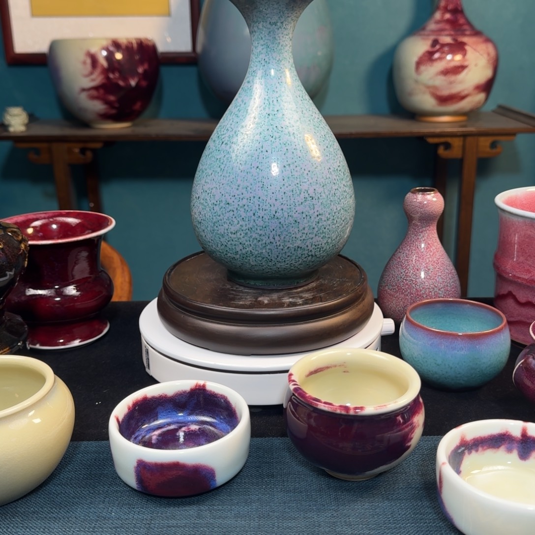 m****陶杯子入窑一色出窑万彩