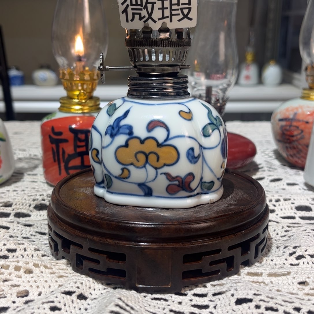 摆件景德镇陶瓷香薰灯