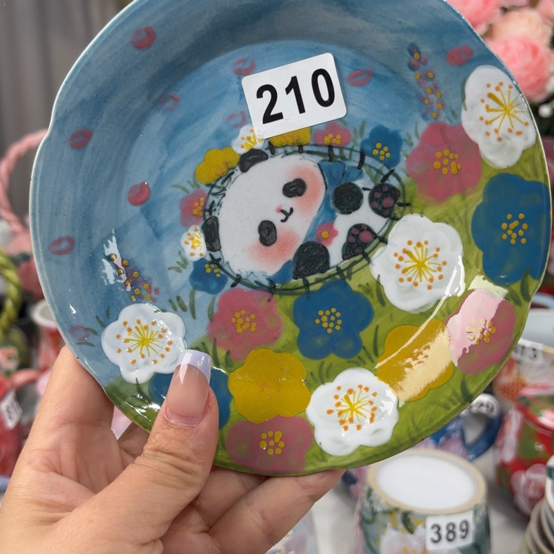 瓷片景德镇手绘高温釉下彩陶瓷茶具