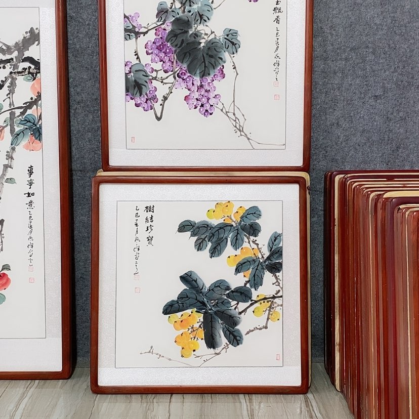 【闪购商品】国画书画作品带框65×65厘米