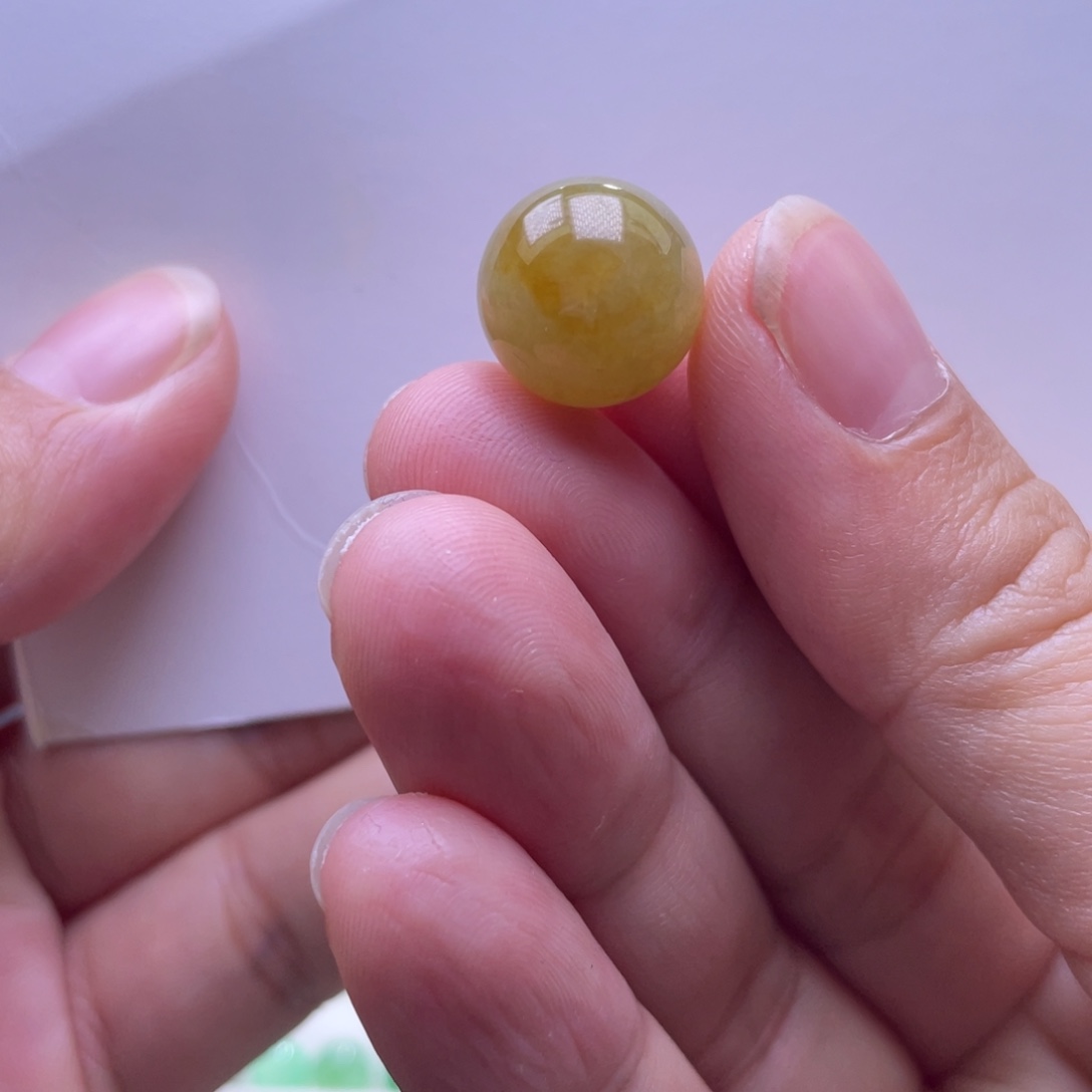 安***逸翡翠散珠黄翡卡13.9