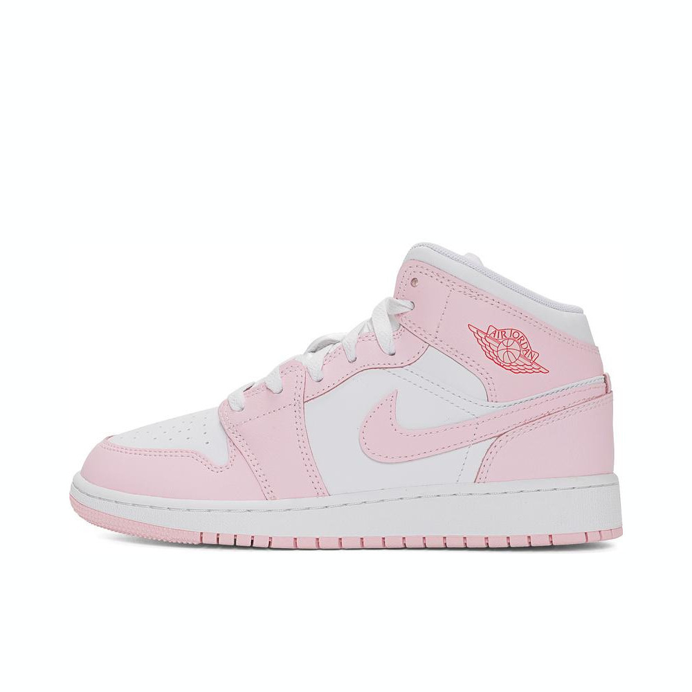【耐克/就近门店发货】NIKE女子AJ1(GS)白粉中帮休闲鞋DQ8423-608